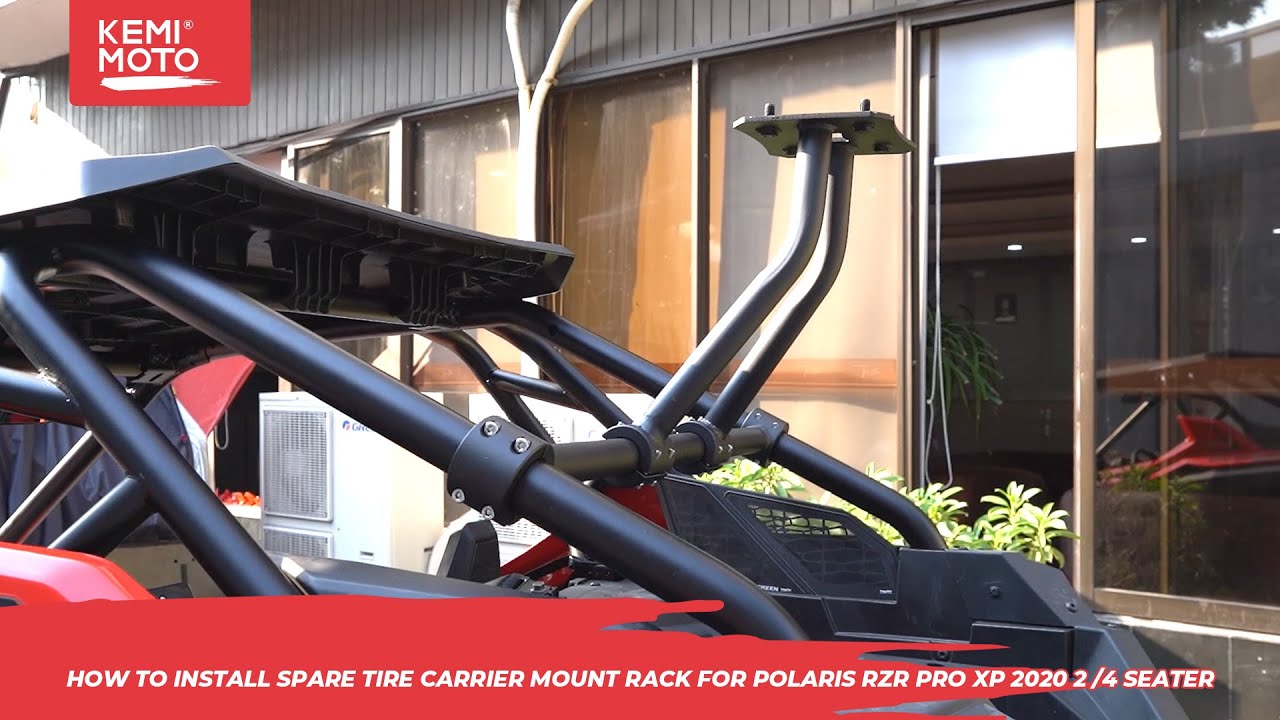 How to install Spare Tire Carrier Mount Rack for Polaris RZR PRO XP ...