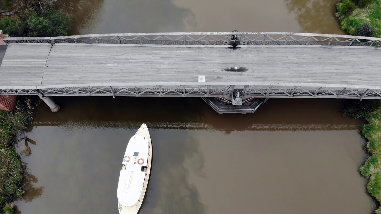 SALE SWING BRIDGE BY DRONE.