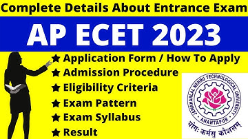AP ECET 2023 Full Detail: Notification, Date, Application, Syllabus, Pattern Eligibility, Admit Card