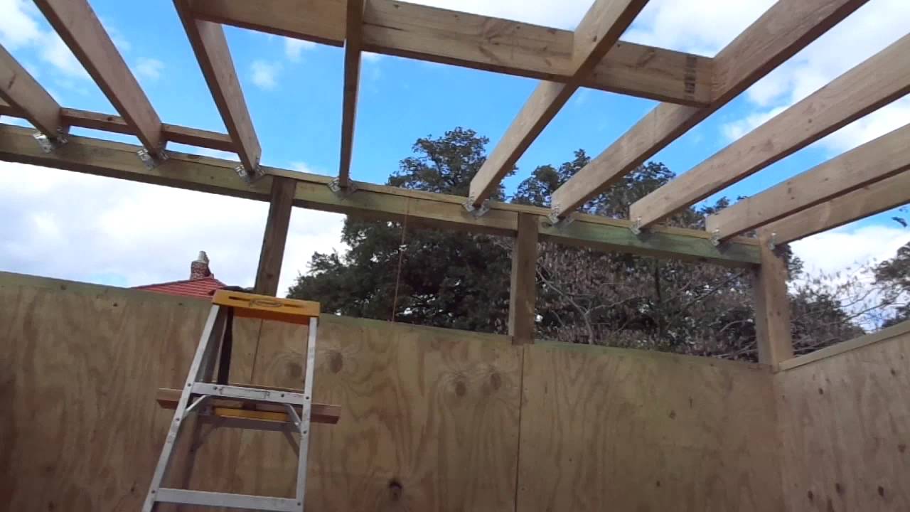 Roof Rafters Blocking Sturdy Workshop Handmade Shed - YouTube