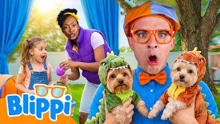 Blippi's Dinosaur Dog Show | Blippi and Meekah Best Friend Adventures | Educational Videos for Kids