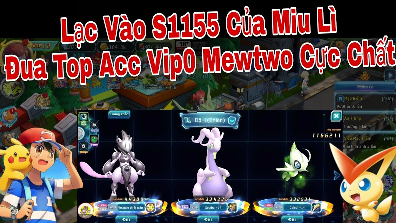 Khởi Nghiệp S1155 Cùng Miu lì Ham Chơi Acc Vip0 Mewtwo Cực Chất ttbđ