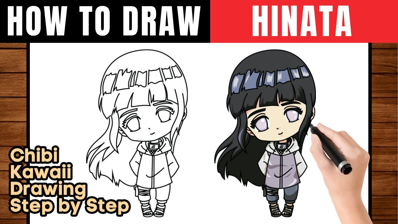 How To Draw Hinata  Drawing Chibi Hinata - Step by Step Easy 