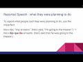Reported Speech