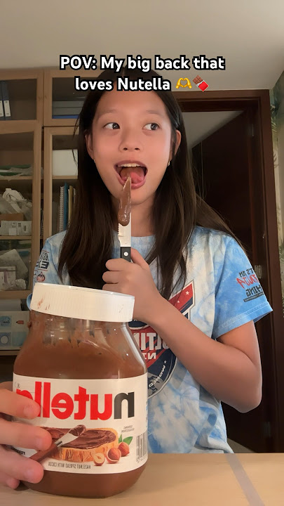 I LOVE Nutella, I could finish a jar myself! (Comment your fav spread) 🫶🍫 #shorts #food #fypシ