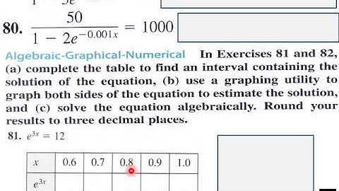 3 4 Solving Exponential Log Equations P Calc HW L V Pt 2