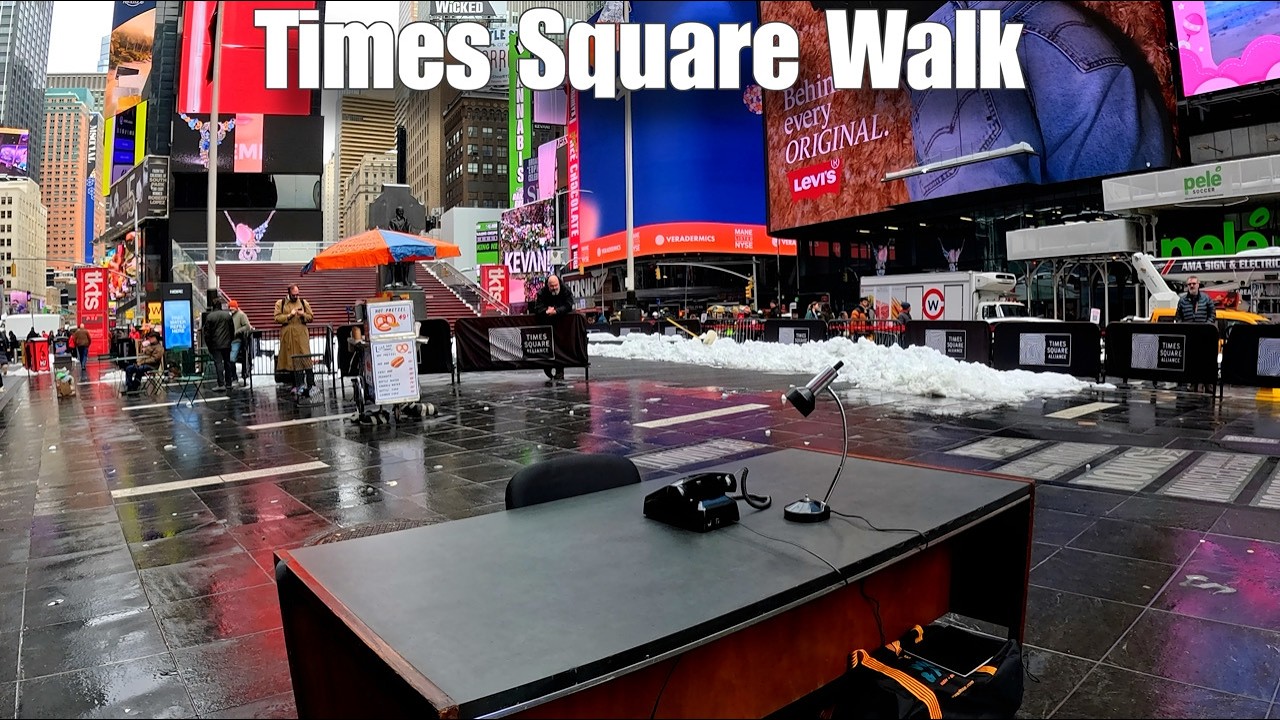 Times Square Walk NYC | Winter Street Atmosphere & Real City Sounds | Feb 25, 2026
