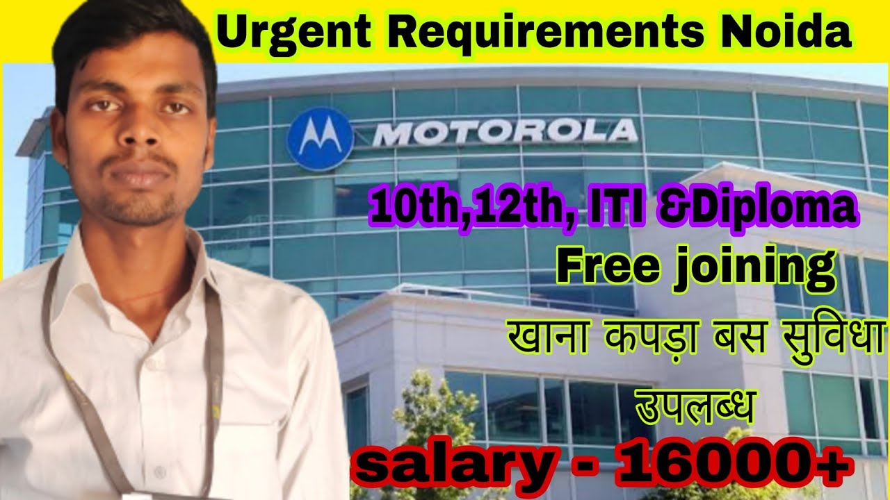 Motorola jobs for freshers Urgent Requirements Motorola Pvt Ltd Noida
