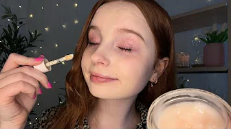 ASMR Makeup Routine 🫧🐆 | lash routine, skincare + whispers