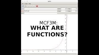 MCF3M - What are functions