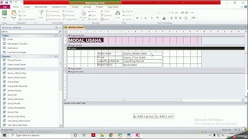 Tutorial Access Cara Membuat laporan keuangan Part 10/15 (membuat neraca)