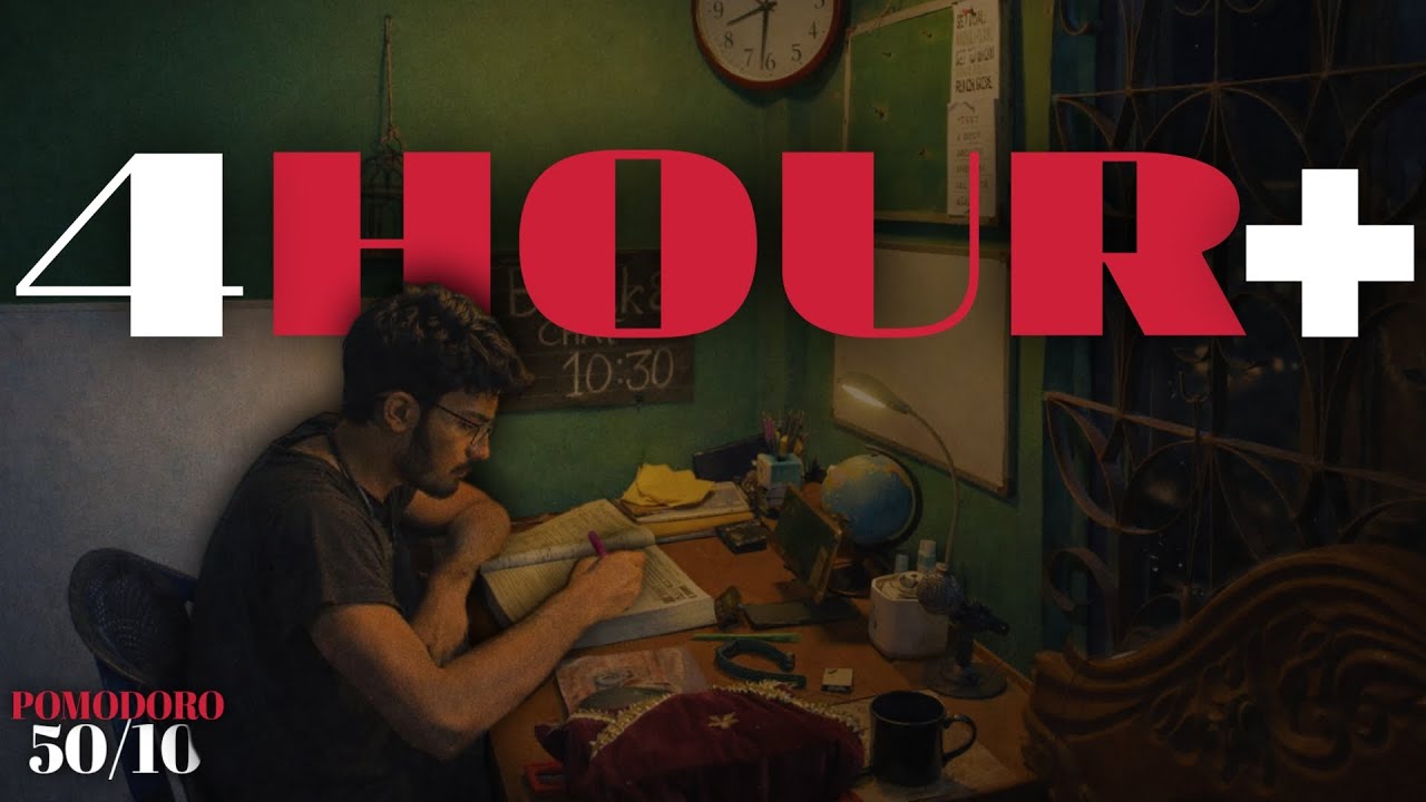 LIVE Study With Me | Silent Pomodoro 50/10 | 4+ Hours
