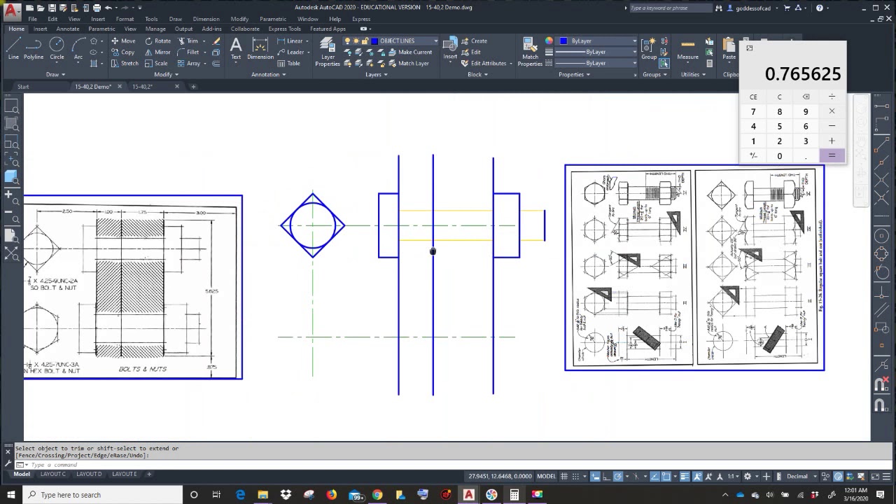 Nuts and Bolts 15 40,2 Dwg Tutorial YouTube