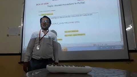Online class on PL/SQL procedures by Manoj Gupta PPTC Rewa