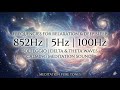 Pure tone frequencies 5Hz + 100Hz + 852Hz for subconscious reprogramming