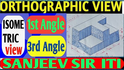 How To Draw Isometric view and Orthographic in 1st Angle and 3rd Angle Projection #sanjeevsiriti#