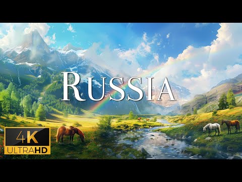 FLYING OVER RUSSIA (4K Video UHD) - Calming Piano Music With Beautiful Nature Video For Relaxation