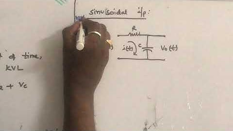 Low Pass R-C circuit - Sinusoidal Input - Linear Wave Shaping