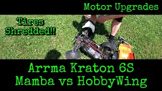Arrma Kraton 6S Esc And Motor Upgrades, Castle Mamba Monster X Vs Hobbywing Max 8
