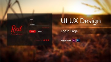 How to Design login page using Adobe XD | Interaction Animation