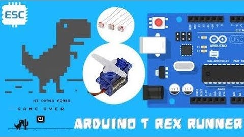 Google chrome dino game hack using arduino and micro servo along with LDR sensor