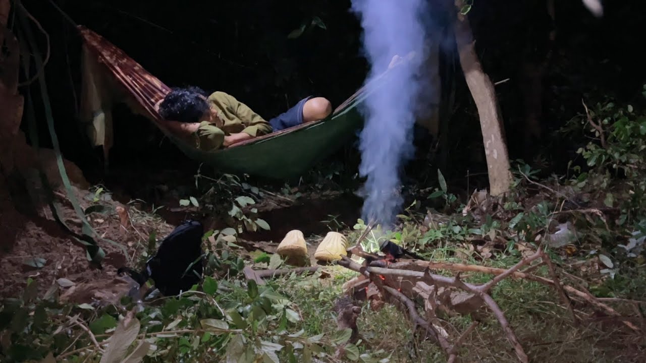 Solo Camping At Night In Jungle | Relax with the nature 