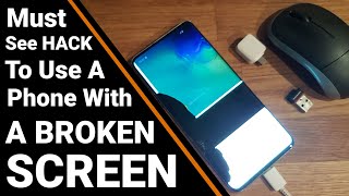 How to access unlock and use a phone with a BROKEN SCREEN, Samsung S10 cracked screen Android Phone screenshot 4
