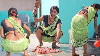 Washing Clothes Vlog Saree Model Pinki Tiwari 