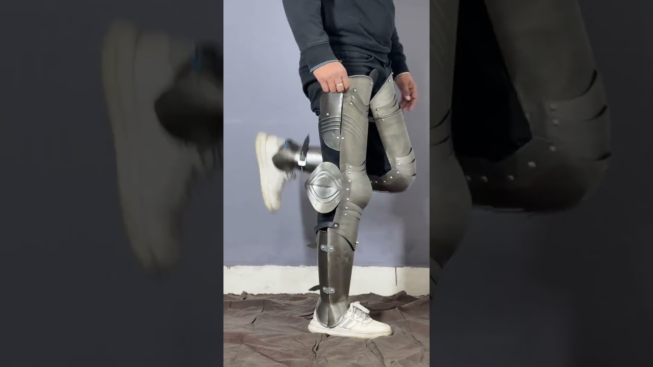 Leg Armor. Medieval Armor.  Knight Armor. LARP gear. SCA armor. Historical Armor. Leg Protection.