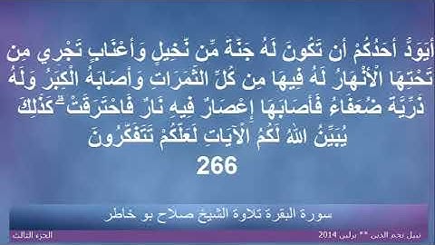 القران الكريم ختمة الاجزاء تلاوة الشيخ صلاح بوخاطر الجزء 03