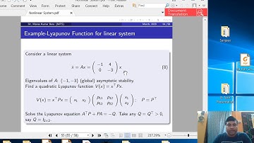 Lec@19 Lyapunov Stability (part III)