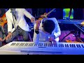 Unbelievable  gospel artist moses bliss discipline all the keyboardist at his shoot 
