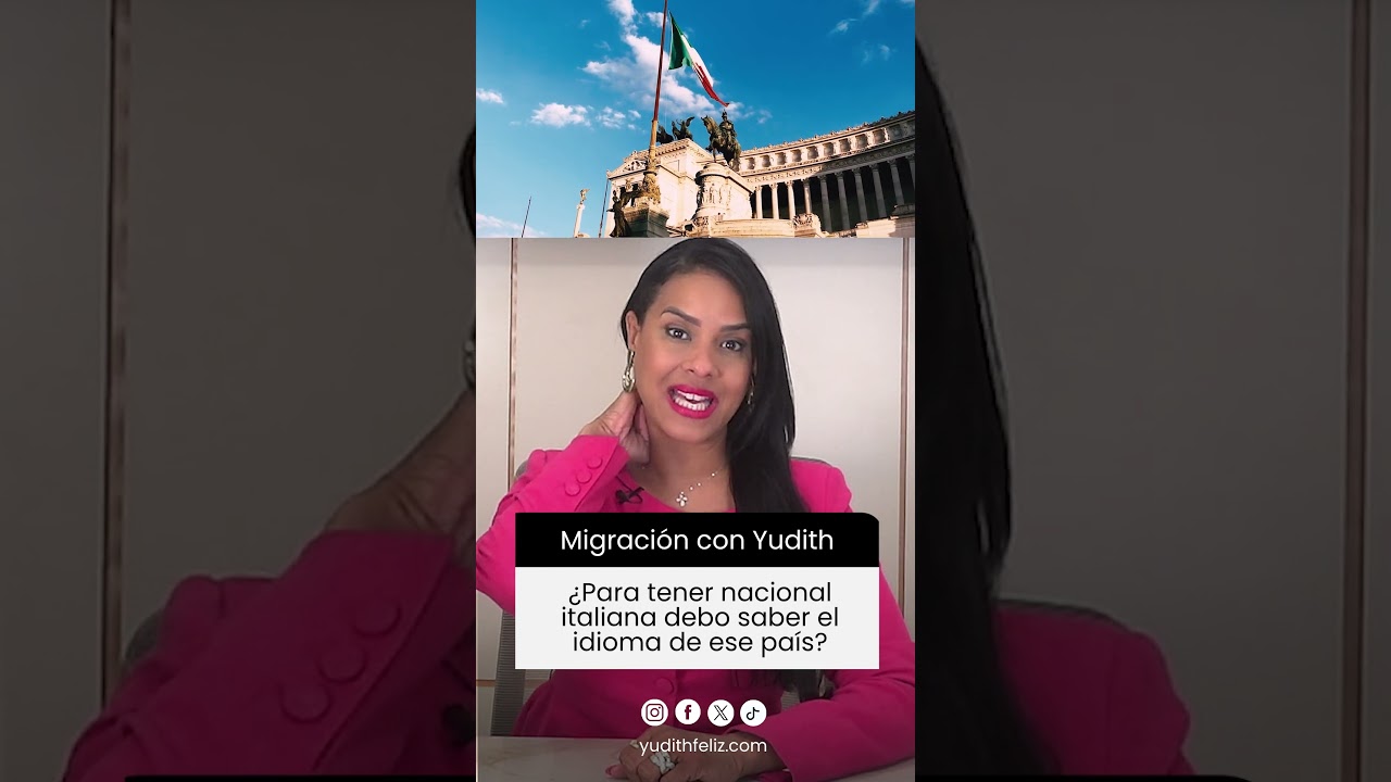 PARA TENER LA NACIONALIDAD ITALIANA DEBO SABER EL IDIOMA DE ESE PAÍS