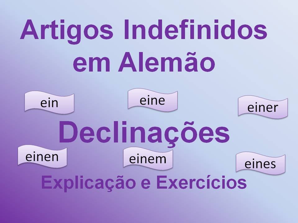 declinação dos artigos indefinidos em alemão