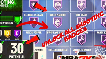 NBA 2K20 HOW TO UNLOCK ALL SHOOTING BADGES!! 100% EASY 1 DAY MAX