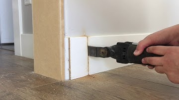 How to use a Dremel to cut into a baseboard