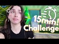 J'ai 15min pour créer une maison fonctionnelle ! | Les Sims 4