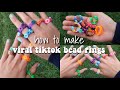 DIY Viral TikTok Bead Rings | Pony Beads + Straightener | Chloe Renee