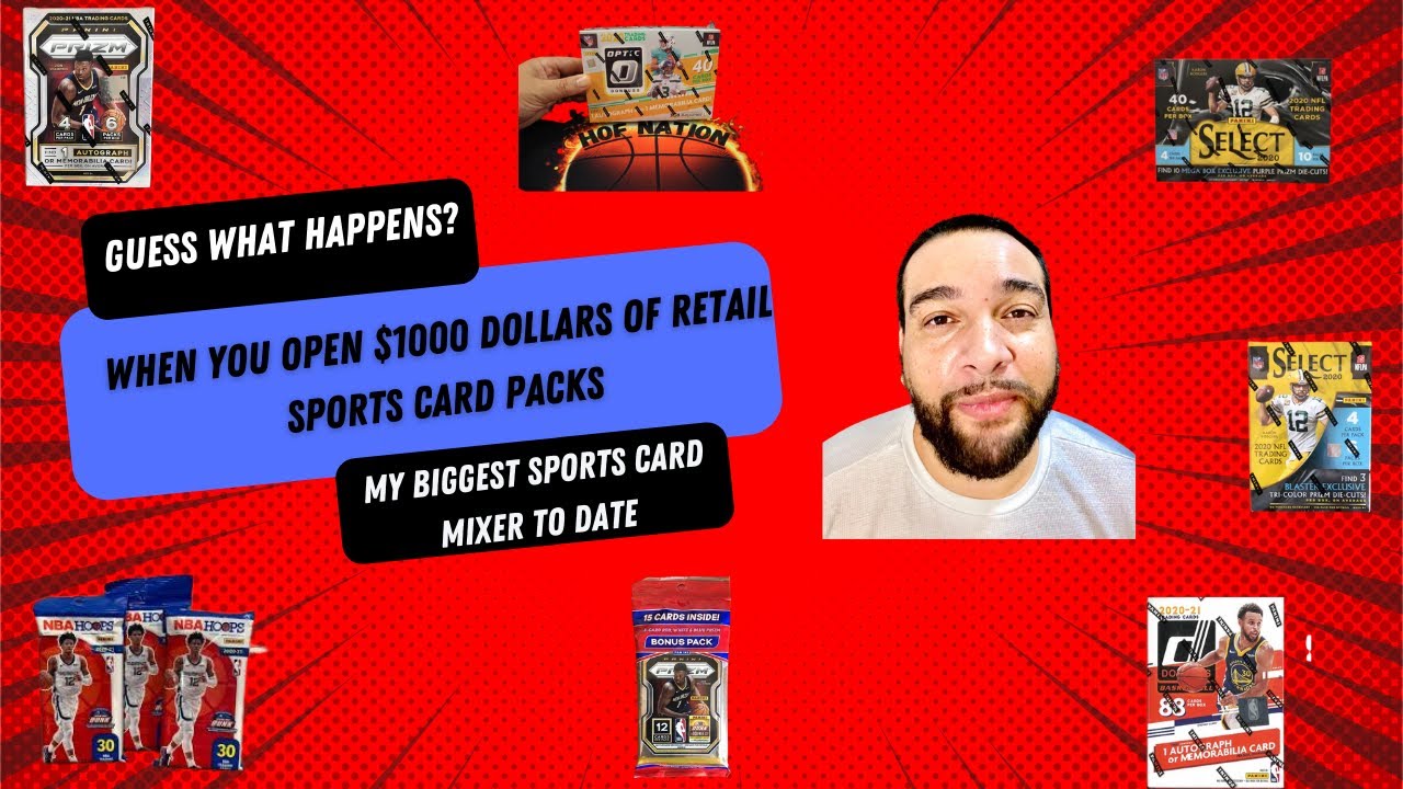 I Ripped 1000 Of Retail Sports Cards Packs Panini Sports Card