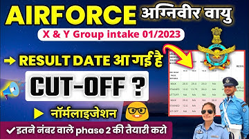 Airforce result date 2023,Airforce cut off 2023,Agniveer airforce cut off 2023,Airforce xy result