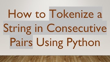 How to Tokenize a String in Consecutive Pairs Using Python