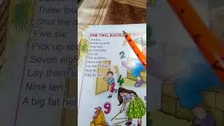 Class Nursery- Poem- Recitation practice- One Two Buckle My Shoes- Page 70