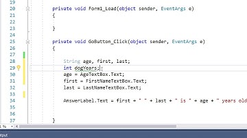 Visual C# 8: String and Number Variables