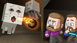 Fighting Ghasts In The Overworld! | Minecraft Chunk Defense