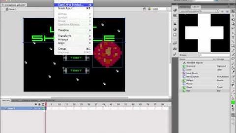 Create a Microphone-Controlled Flash Game: Design - Designing the Menus and Screens