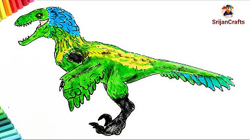 How to draw dinosaurs || Velociraptor drawing || Primitive war 2025 || Dinosaur Drawing