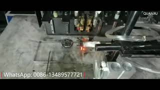 Rectangular Shape 2D CNC Wire Bending and Intermediate Frequency Butt Welding Machine for SS Wire
