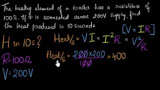Solved example - Calculating power & heat dissipated