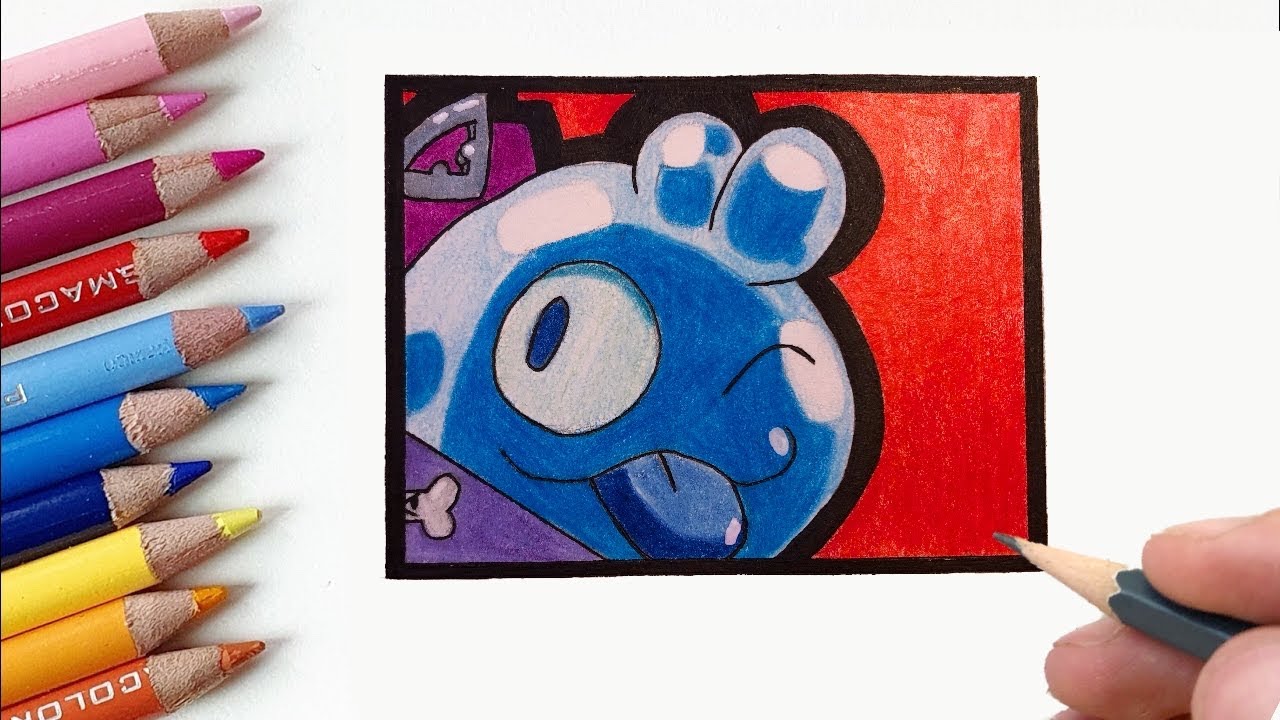 Tutorial Drawing Squeak Icon From Brawl Stars Youtube - squeak brawl stars drawing