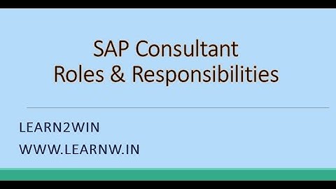 Roles and Responsibilities of SAP Consultant | sap software | erp | erp software demo | sap course